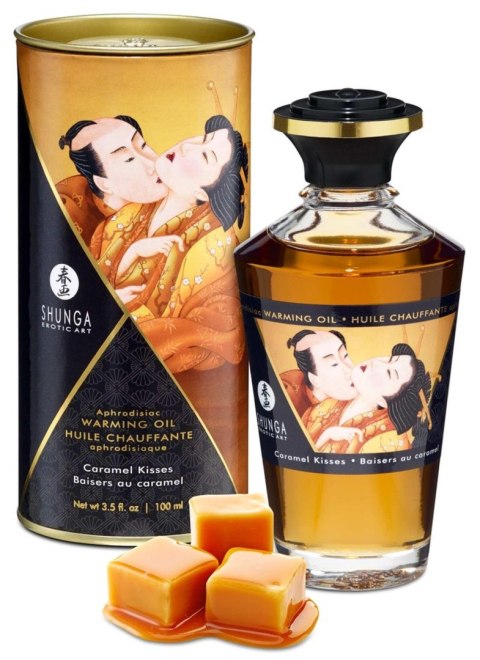 Olejek rozgrzewający do masażu Shunga Caramel Kisses 100 ml Shunga