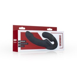 Samonośny strapon Morgan No Parts silikonowy 22 cm czarny No-Parts