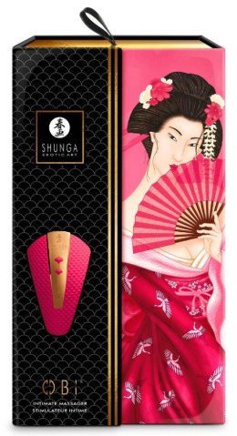 Wibrator Obi Shunga malinowy silikonowy USB Shunga