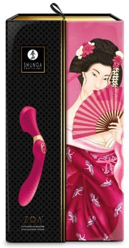 Wibrator Shunga ZOA malinowy silikonowy USB 27 cm Shunga