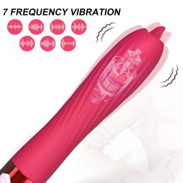 Wibrator silikonowy z ruchomym języczkiem ogrzewany B Series Fox USB B - Series Fox
