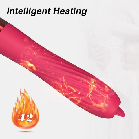 Wibrator silikonowy z ruchomym języczkiem ogrzewany B Series Fox USB B - Series Fox