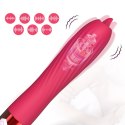 Wibrator silikonowy z ruchomym języczkiem ogrzewany B Series Fox USB B - Series Fox