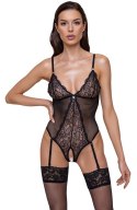Body erotyczne Cottelli LINGERIE bez krocza czarne L Cottelli LINGERIE