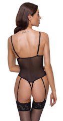 Body erotyczne Cottelli LINGERIE bez krocza czarne L Cottelli LINGERIE