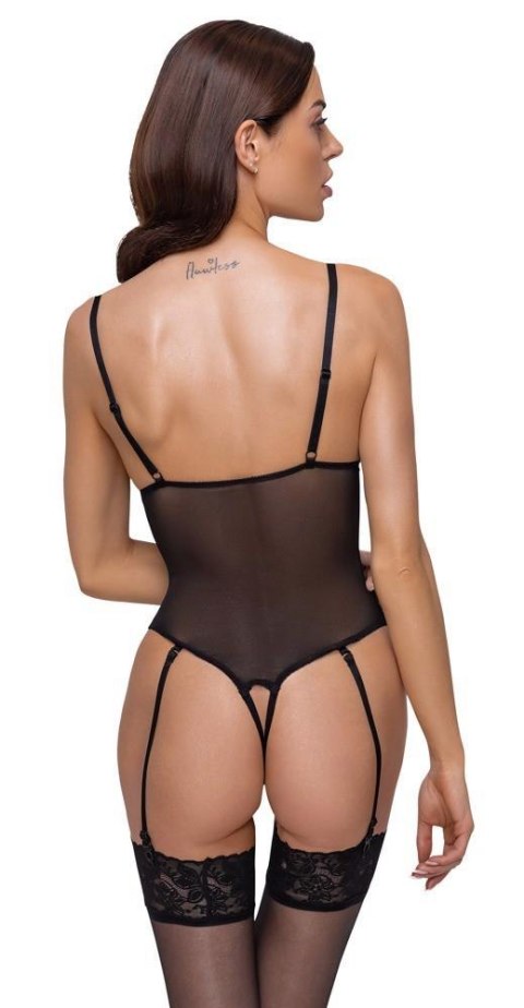 Body erotyczne Cottelli LINGERIE bez krocza czarne L Cottelli LINGERIE