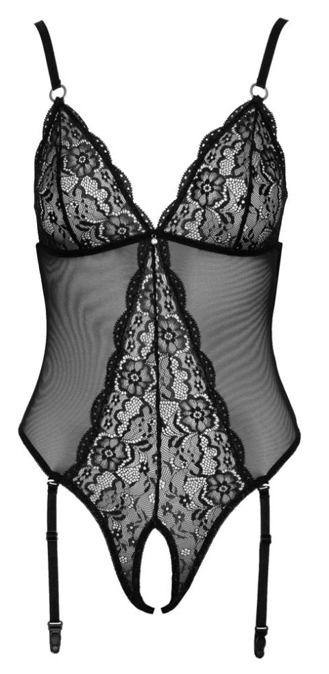 Body erotyczne Cottelli LINGERIE bez krocza czarne L Cottelli LINGERIE