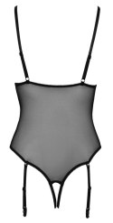 Body erotyczne Cottelli LINGERIE bez krocza czarne L Cottelli LINGERIE