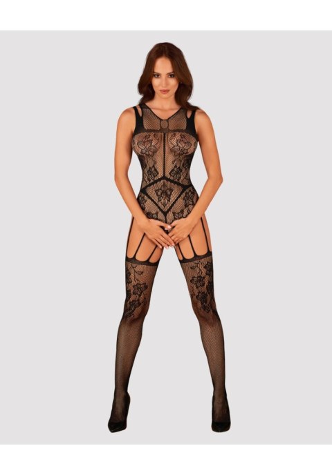 Bodystocking Obsessive F239 z otwartym krokiem czarne S/M/L Obsessive