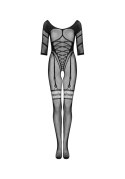 Bodystocking Obsessive G329 z imitacją gorsetu czarny S/M/L Obsessive
