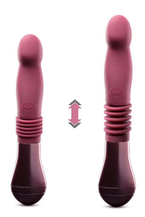 Dildo z pchnięciem Temptasia Trixie winne silikonowe 25 cm Blush