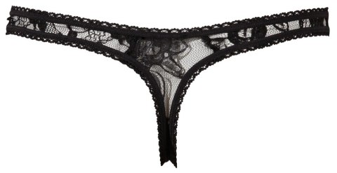 Stringi z otwartym kroczem Cottelli LINGERIE czarny L Cottelli LINGERIE