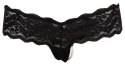 Stringi z perłami Cottelli LINGERIE czarne XL Cottelli LINGERIE