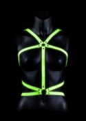 Uprząż body Ouch! świecąca w ciemności neon zielona czarna S/M Ouch!