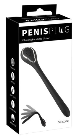 Wibrujący dilatator cewkowy Penisplug silikonowy USB 13,5 cm Penisplug