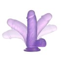 6" Jelly Studs Crystal Dildo Small Purple