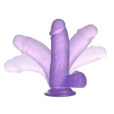 6" Jelly Studs Crystal Dildo Small Purple