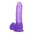 7" Jelly Studs Crystal Dildo Medium Purple