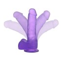7" Jelly Studs Crystal Dildo Medium Purple