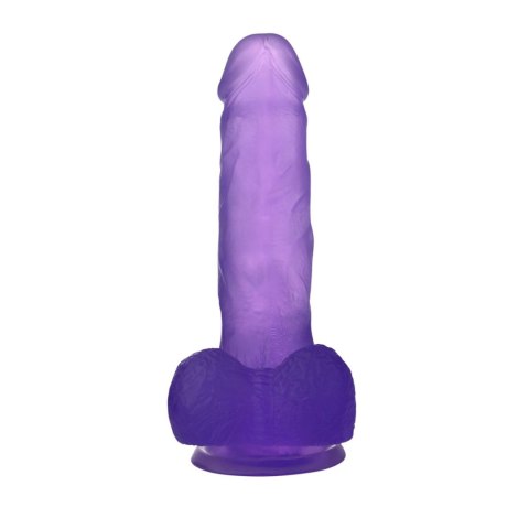 7" Jelly Studs Crystal Dildo Medium Purple