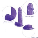 8" Jelly Studs Crystal Dildo Large Purple