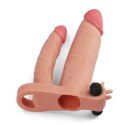 Add 1" Pleasure X Tender Vibrating Double Penis Sleeve