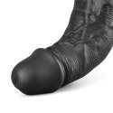 10" REAL SOFTEE Rechargeable TPE Vibrating Dildo(Black)