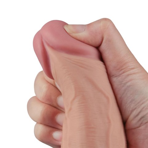 10" REAL SOFTEE Rechargeable TPE Vibrating Dildo(Flesh)