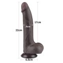 8.5'' Sliding Skin Dual Layer Dong Black