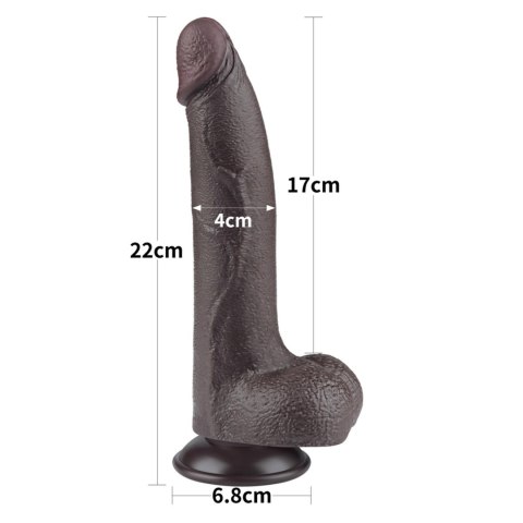 8.5'' Sliding Skin Dual Layer Dong Black