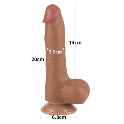 8'' Sliding Skin Dual Layer Dong Brown