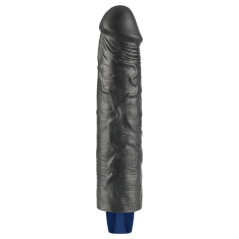 9.5" REAL SOFTEE Rechargeable TPE Vibrating Dildo(Black