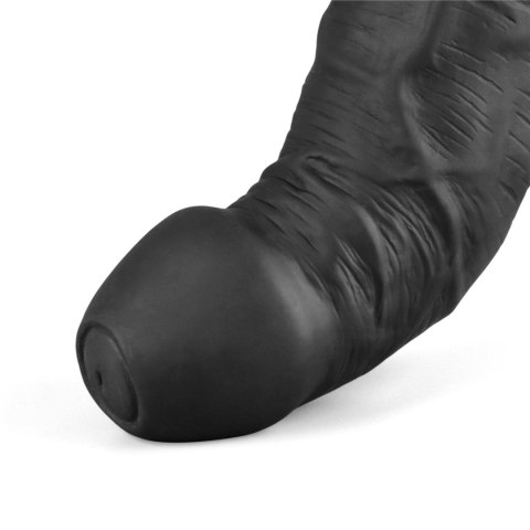 9" REAL SOFTEE Rechargeable TPE Vibrating Dildo(Black)