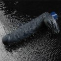 9" REAL SOFTEE Rechargeable TPE Vibrating Dildo(Black)