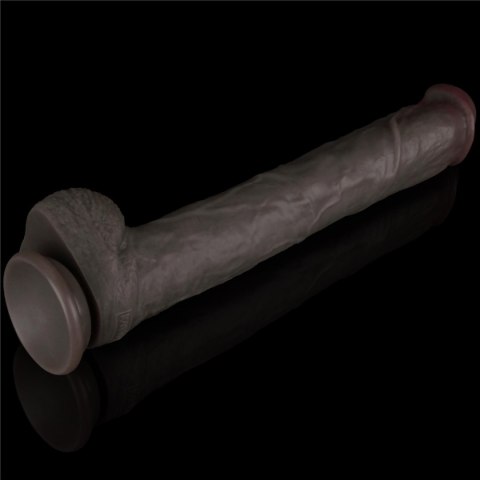 14.5'' Dual Layered Bendable Silicone Cock XXL(Black)