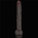 14.5'' Dual Layered Bendable Silicone Cock XXL(Black)