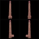 16'' Dual Layered Bendable Silicone Cock XXL(Flesh)