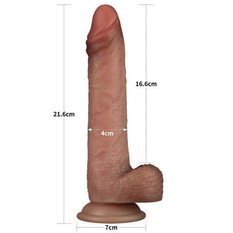 8.5'' Sliding Skin Pro Dual Layer Silicone Dong