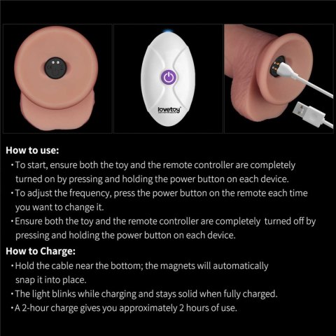 8.5" Vibrating Sliding Skin Pro II Dual Layer Silicone Dong
