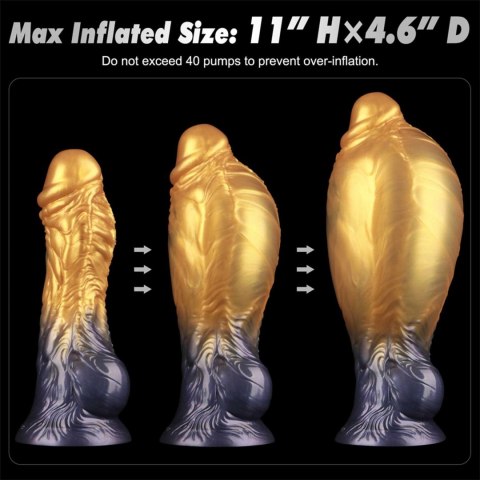 8'' Dual Density Silicone Inflatable Dildo