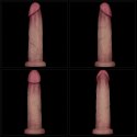 9" Vibrating Sliding Skin Pro II Dual Layer Silicone Dong