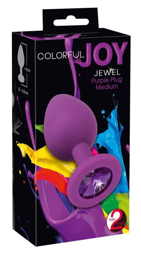 Korek analny Colorful Joy Jewel fioletowy 8 cm Colorful Joy