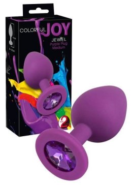 Korek analny Colorful Joy Jewel fioletowy 8 cm Colorful Joy
