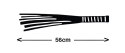 Pejcz wieloogonowy ZADO czarny 56 cm ZADO