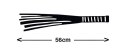 Pejcz wieloogonowy ZADO czarny 56 cm ZADO