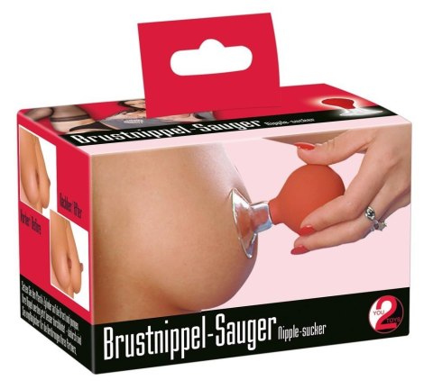 Pompka ssąca na sutki You2Toys czerwono przezroczysta 5 5 cm You2Toys