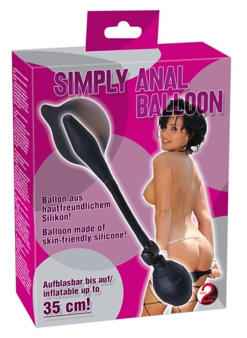 Pompowany korek analny You2Toys silikonowy czarny 30 cm You2Toys