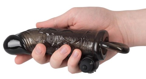 Przedłużka na penisa Rebel z wibracją i pierścieniem 19 cm Rebel