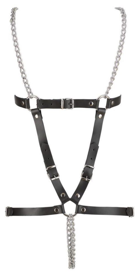 Skórzany harness ZADO z dwoma łańcuchami S L ZADO