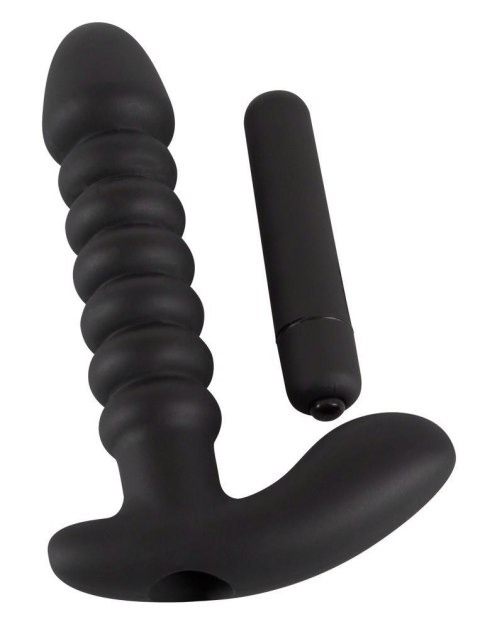 Wibrator analny silikonowy Black Velvets czarny 17 cm Black Velvets